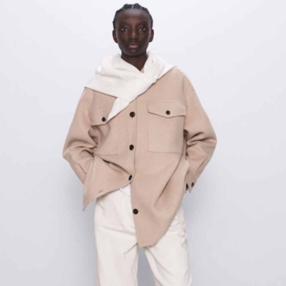 Zara Cream Jacket Shacket